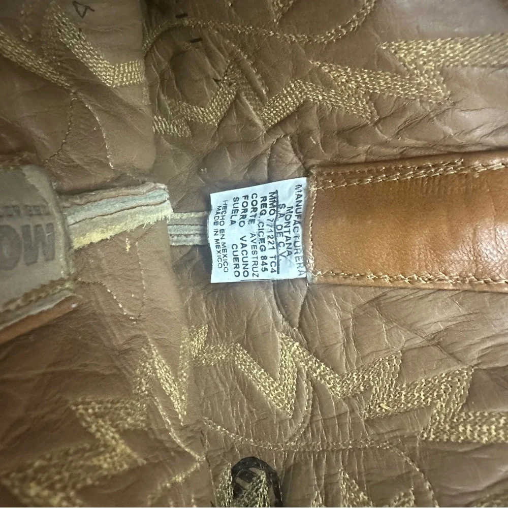 Brown and Yellow Western‎ Cowboy Boots